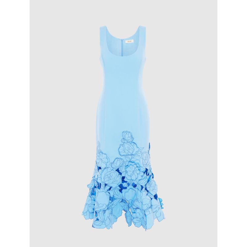 LEO LIN Emily Appliqué Midi Dress image number 3